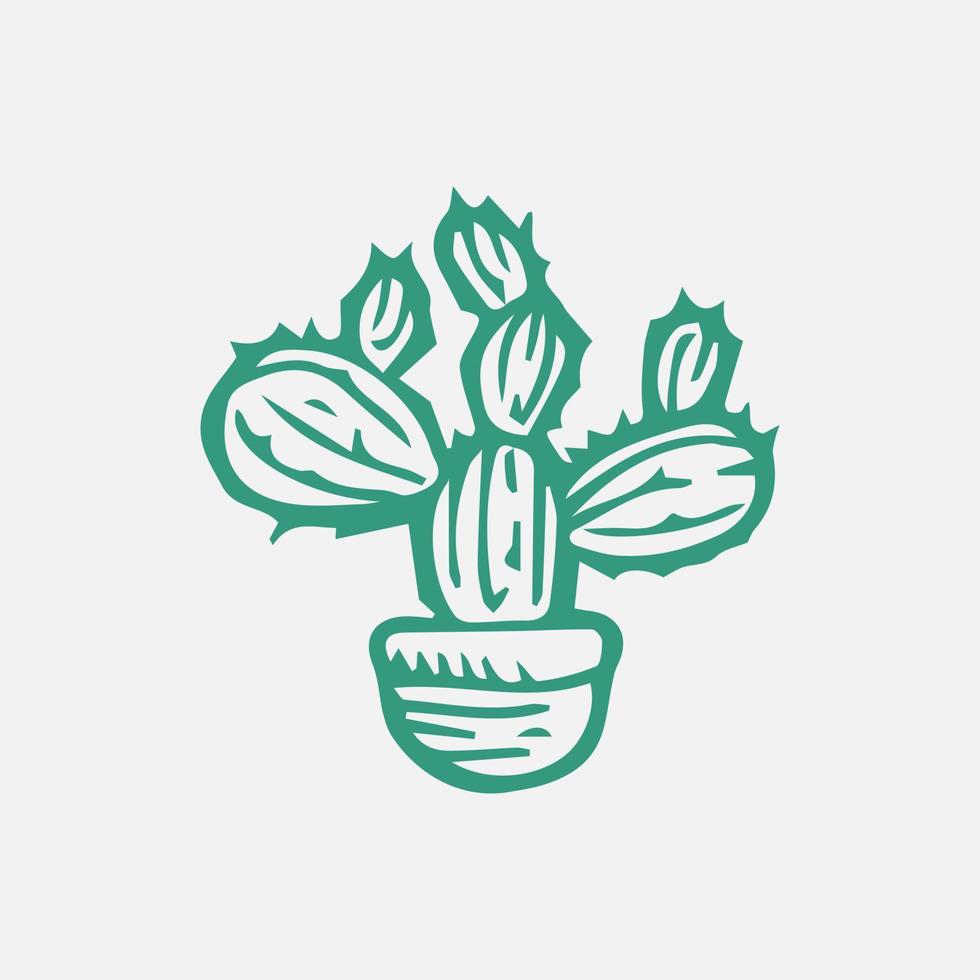 cactus tekening reeks vector illustratie