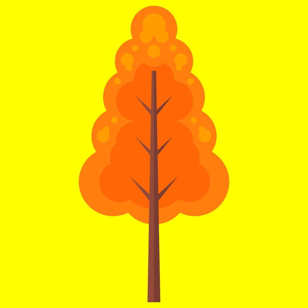 vlak boom illustratie element. minimalistisch ontwerp van boom. fit voor modern vlak ontwerp element. vector eps 10.