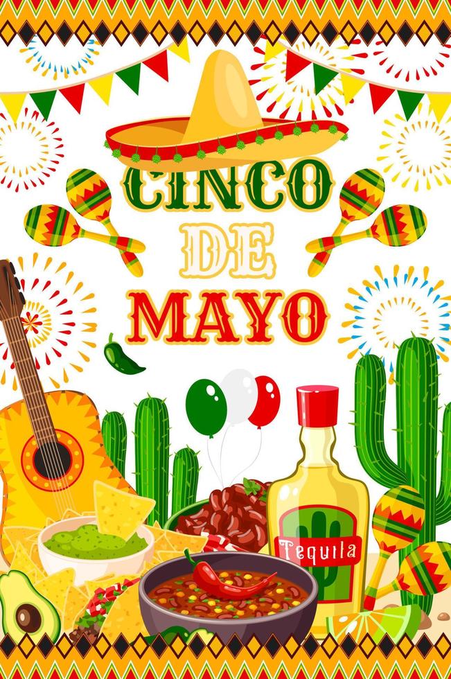 Mexicaans cinco de mayo vector feest poster