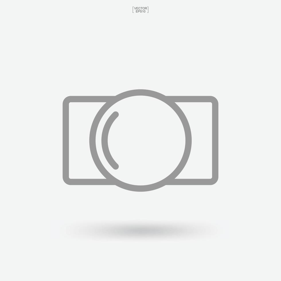 camerateken en symbool. fotopictogram of afbeeldingspictogram. vector. vector