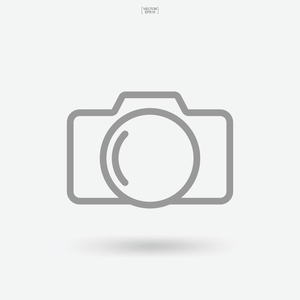 camerateken en symbool. fotopictogram of afbeeldingspictogram. vector. vector