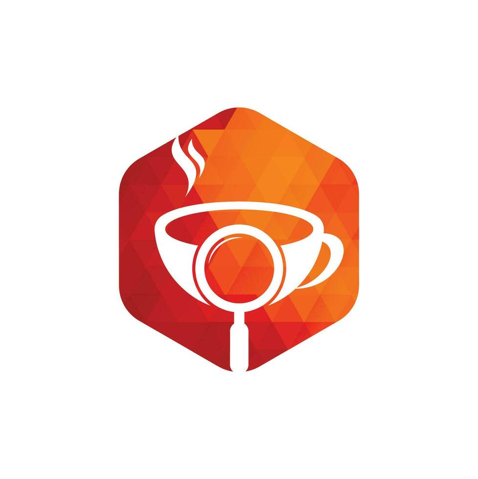 zoeken koffie logo sjabloon ontwerp vector. koffie vergroten glas logo sjabloon vector. vector