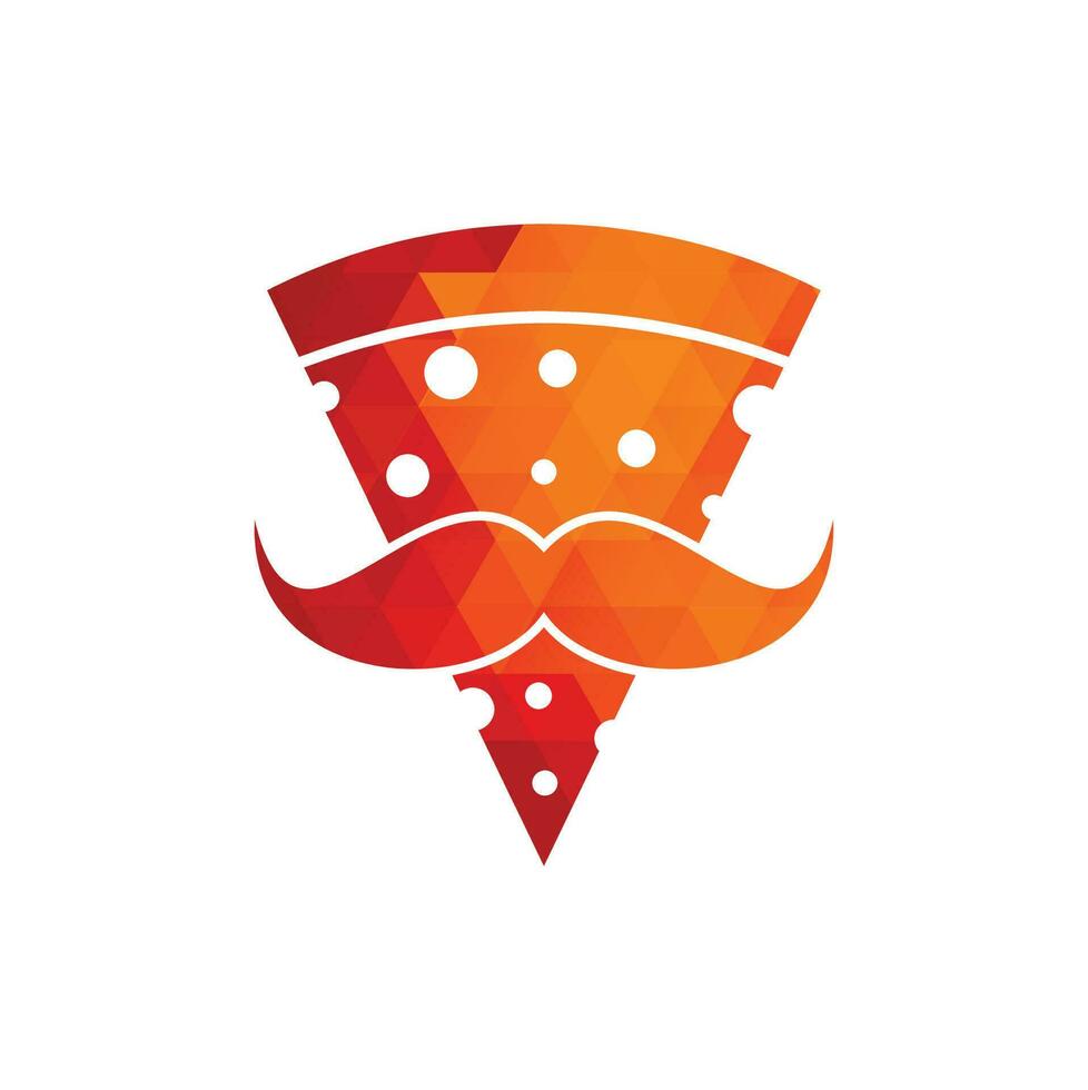 pizza snor logo ontwerp sjabloon. Dhr pizza logo ontwerp concept vector icoon.