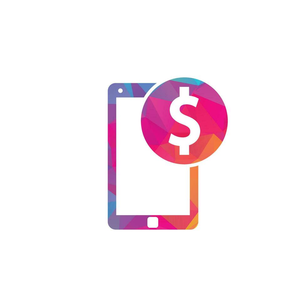 mobiel betalen logo sjabloon ontwerp. mobiel geld logo vector sjabloon
