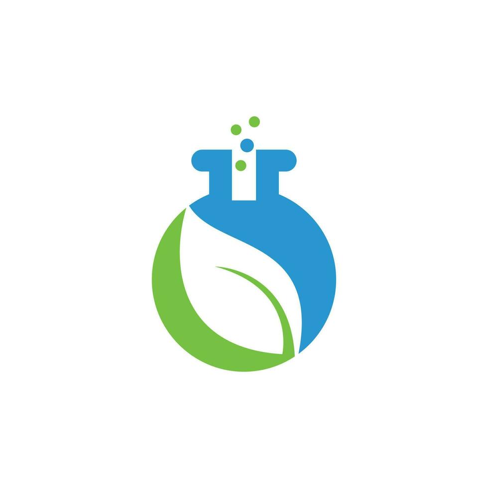 ecologie laboratorium logo. natuurlijk laboratorium logo ontwerpen concept icoon. vector