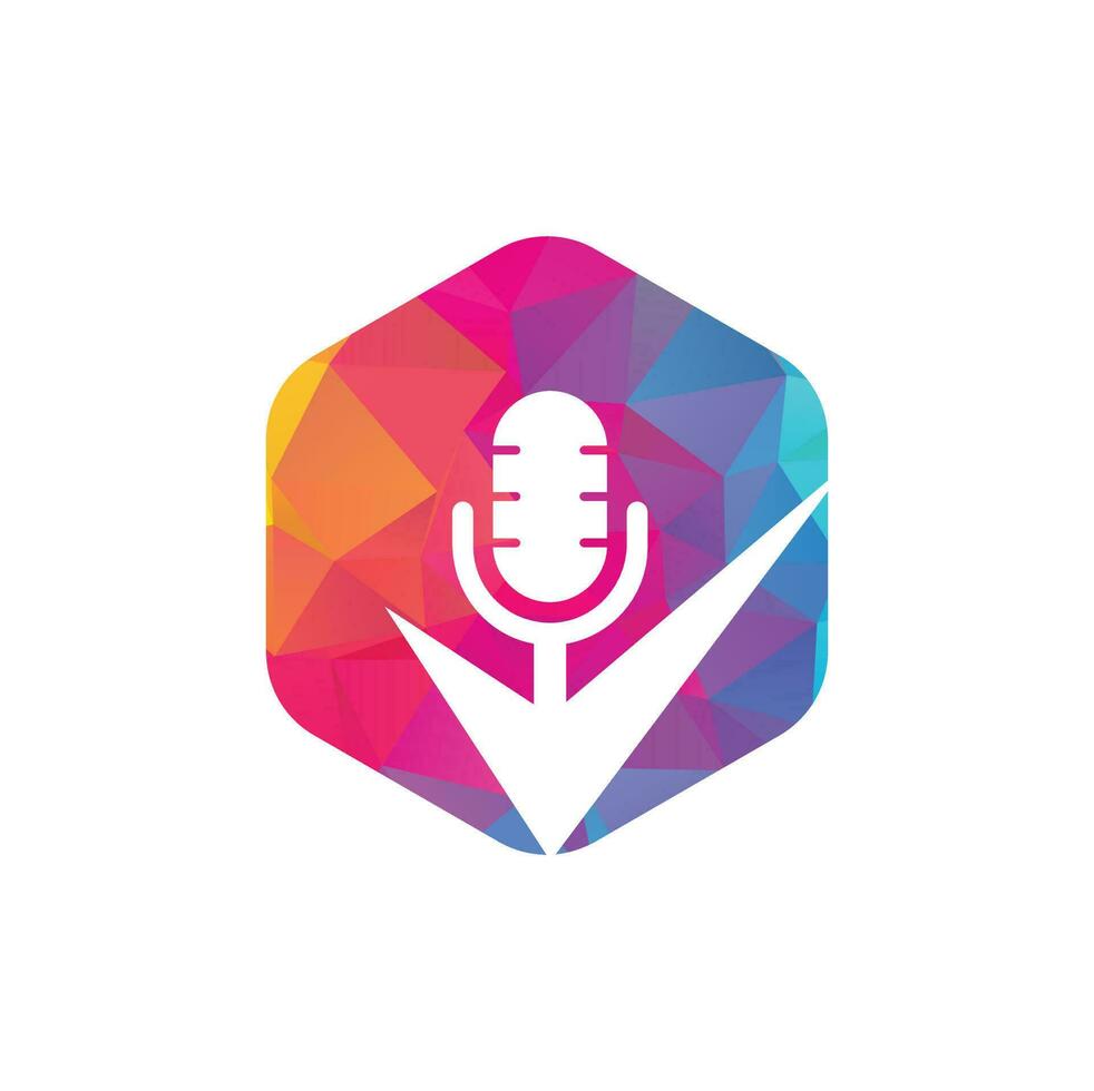 controleren podcast vector logo ontwerp sjabloon. podcast controleren icoon logo ontwerp element