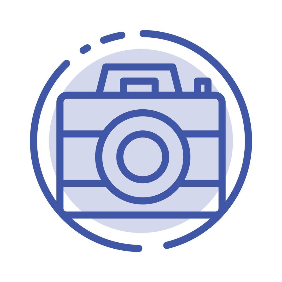 camera computer digitaal technologie blauw stippel lijn lijn icoon vector