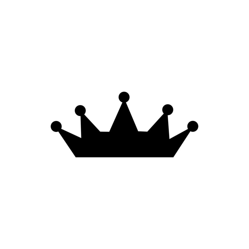 koning kroon vector icoon ontwerp in zwart modern stijl