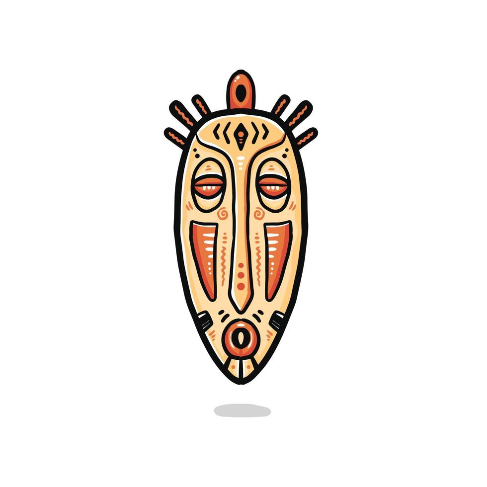 modern etnisch masker watu islan vector