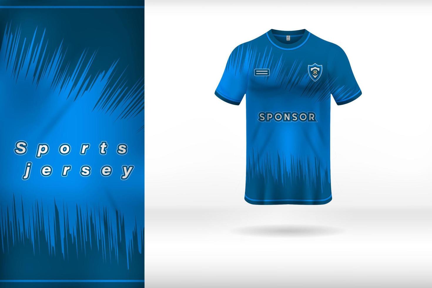 blauw sport- Jersey uniform sjabloon ontwerp vector