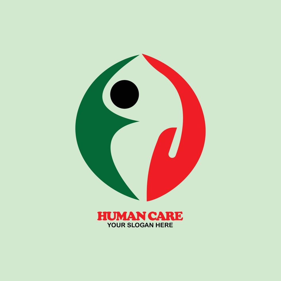 hand- en menselijk logo vector