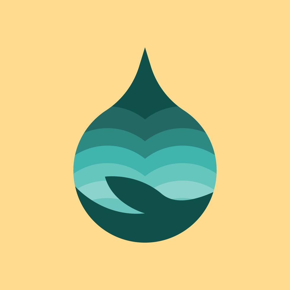 hand- aanraken vallend water logo vector