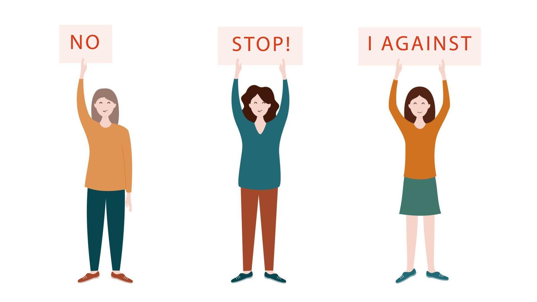 Dames protest illustratie vector