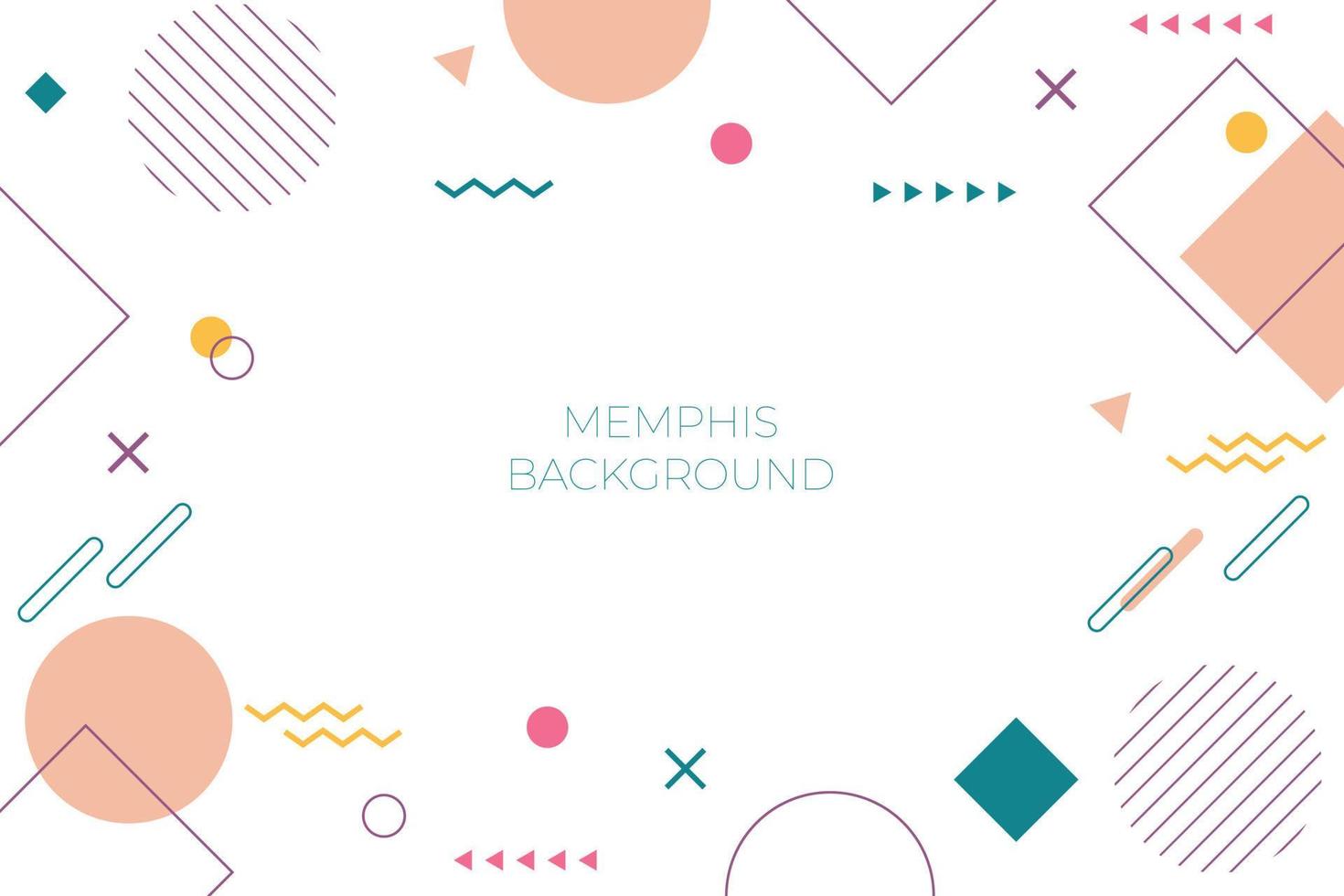 Memphis achtergrond sjabloon vector