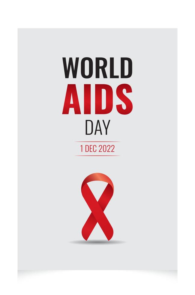 wereld AIDS dag poster ontwerp vector