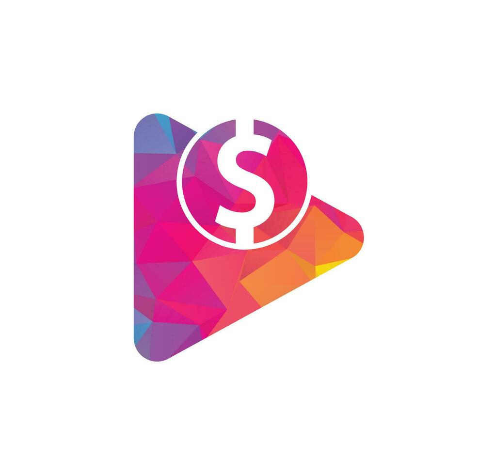 geld video Speel logo sjabloon ontwerp. modern logo video voor geld. vector