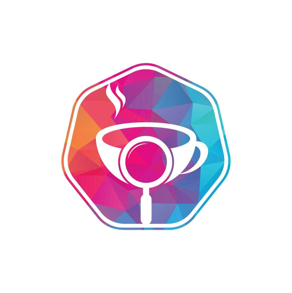 zoeken koffie logo sjabloon ontwerp vector. koffie vergroten glas logo sjabloon vector. vector