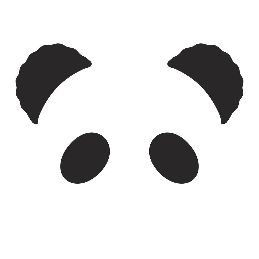 panda beer oor icoon Aan een wit achtergrond. vector illustratie