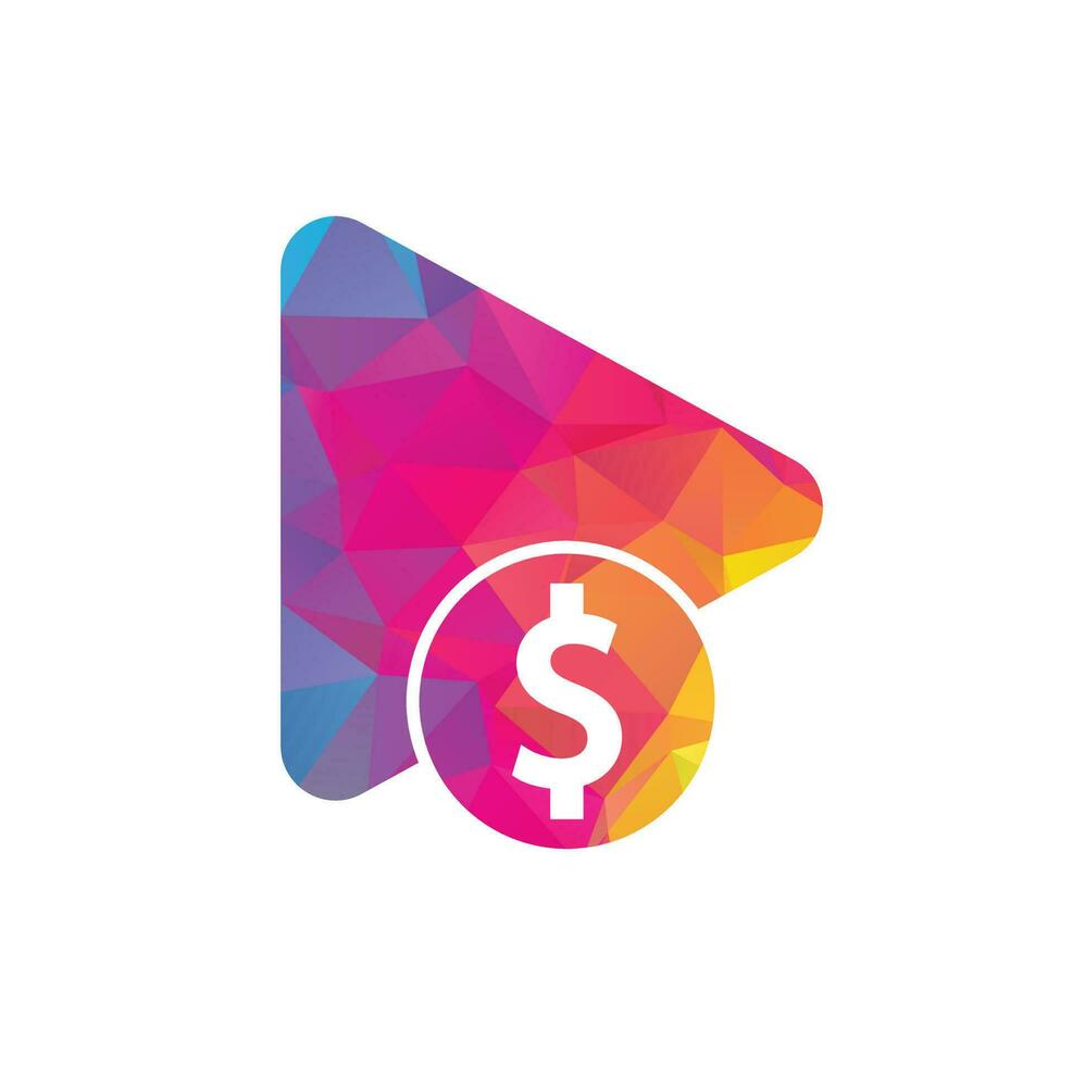 geld video Speel logo sjabloon ontwerp. modern logo video voor geld. vector