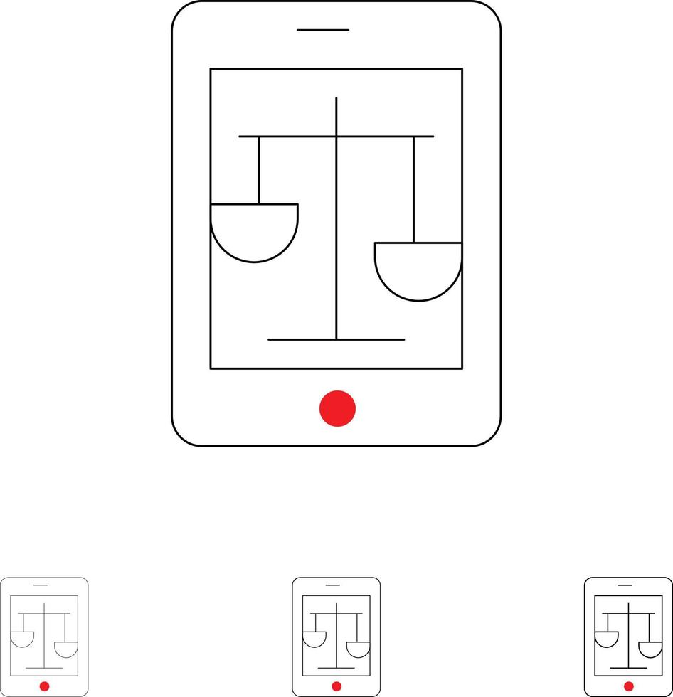 rechtbank internet wet wettelijk online stoutmoedig en dun zwart lijn icoon reeks vector