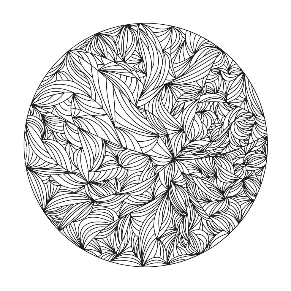 cirkel abstract hand- trek kader. vector illustratie.