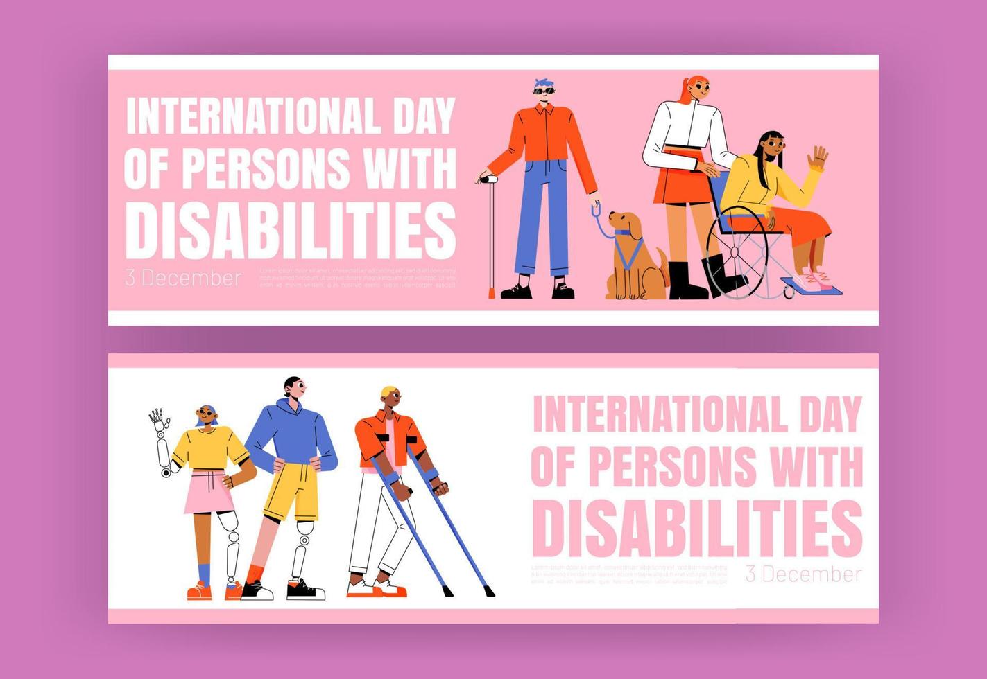 Internationale dag van personen met handicaps vector