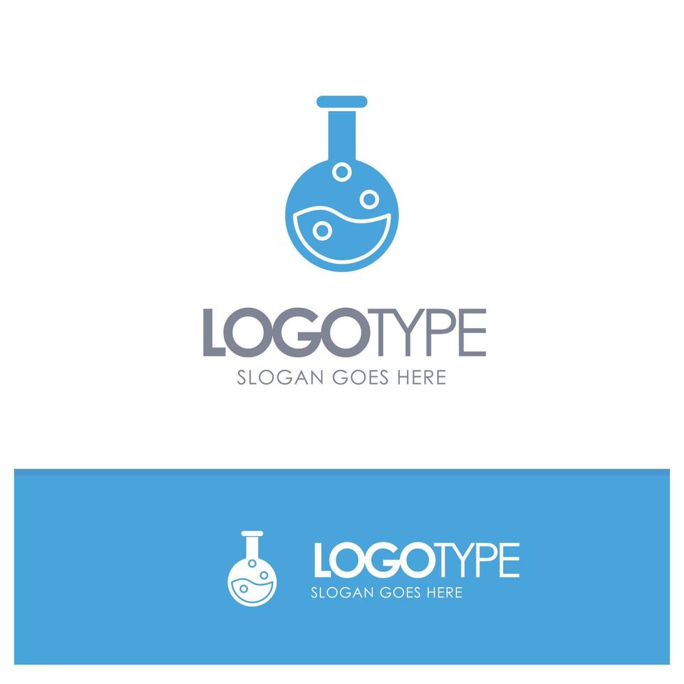 onderwijs laboratorium laboratorium blauw solide logo met plaats voor slogan vector