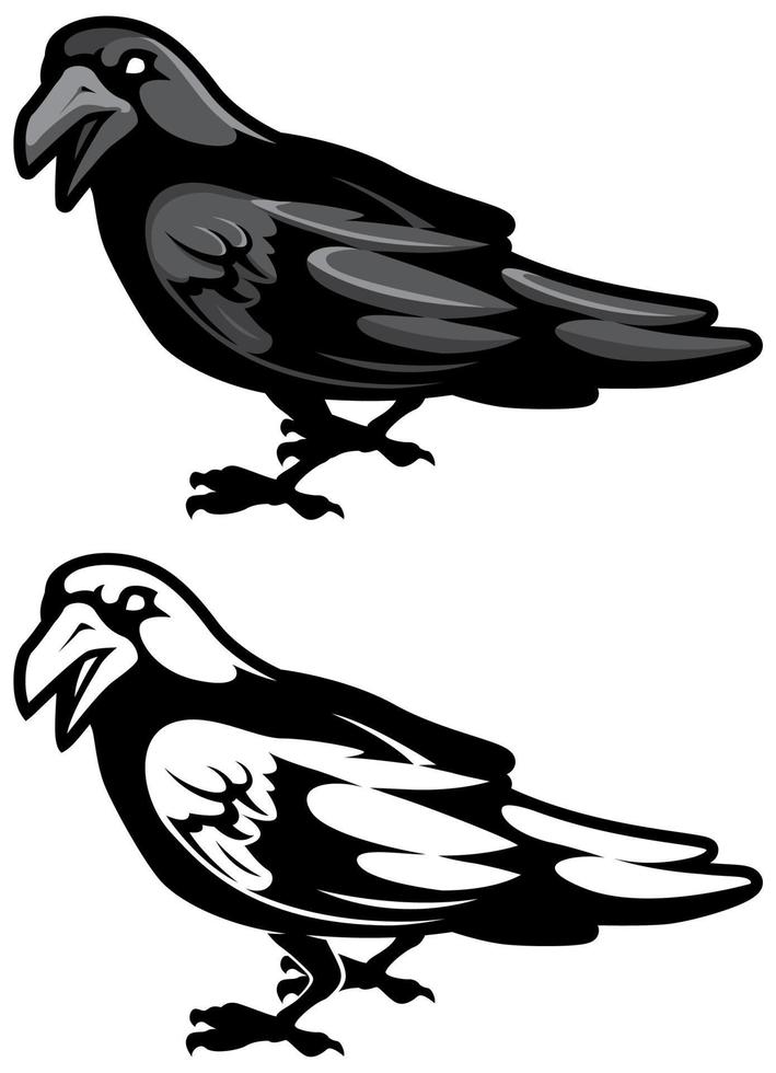 zwart raaf symbool vector