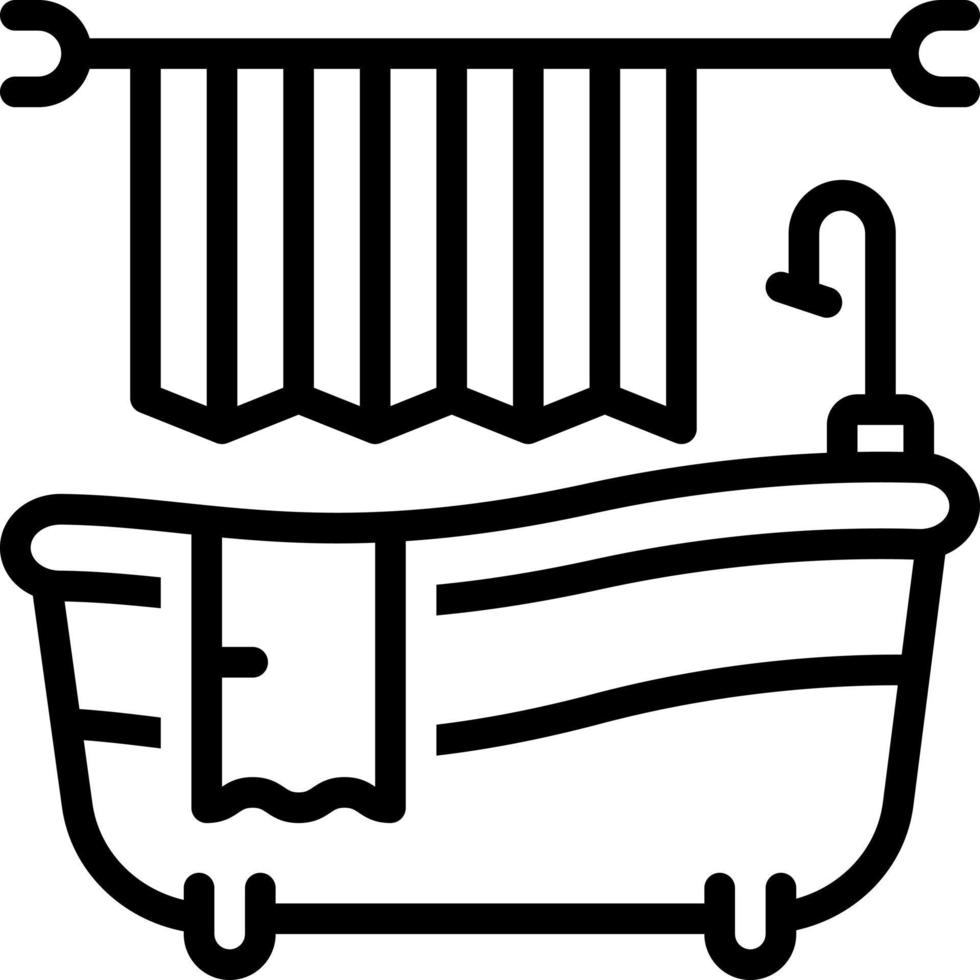 lijn pictogram voor badkamer vector