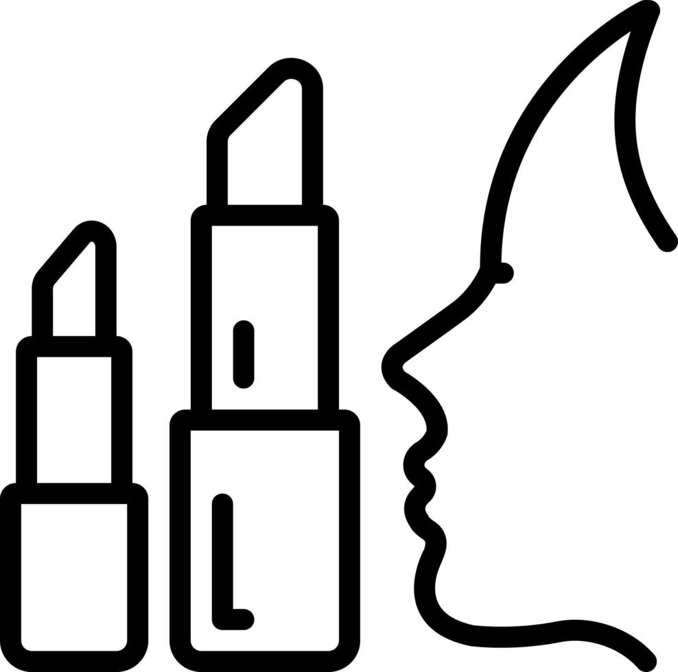 lijn pictogram voor lippenstift vector