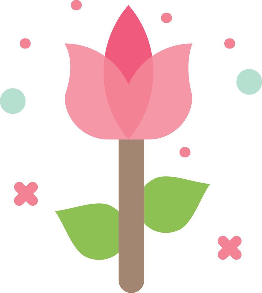 decoratie Pasen bloem fabriek vlak kleur icoon vector icoon banier sjabloon