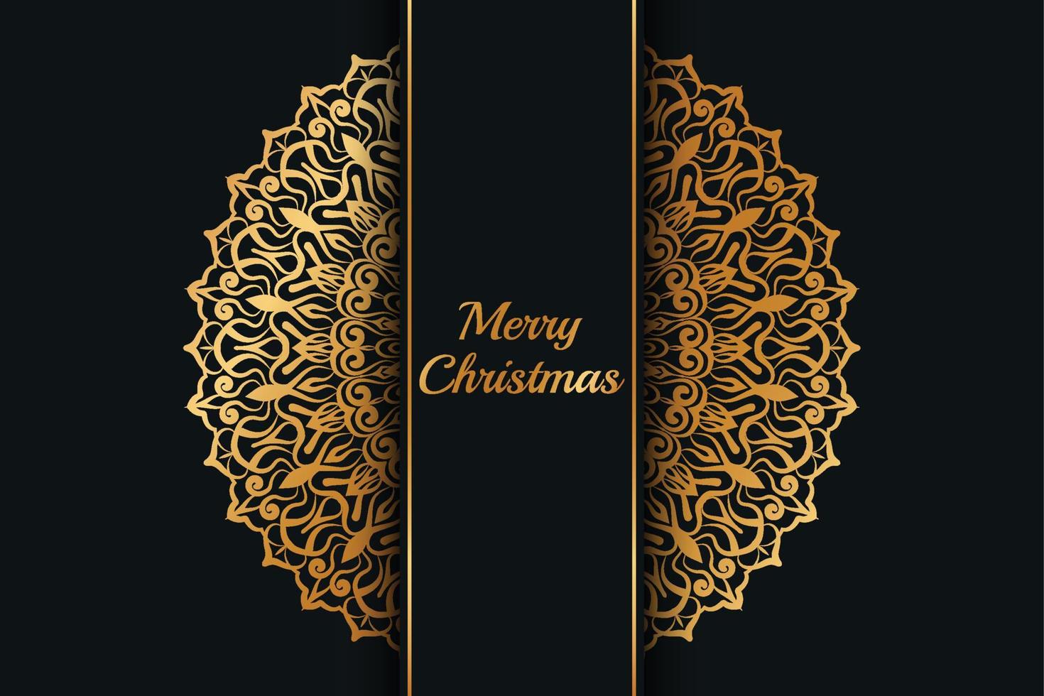 Kerstmis luxe mandala ontwerp achtergrond pro vector