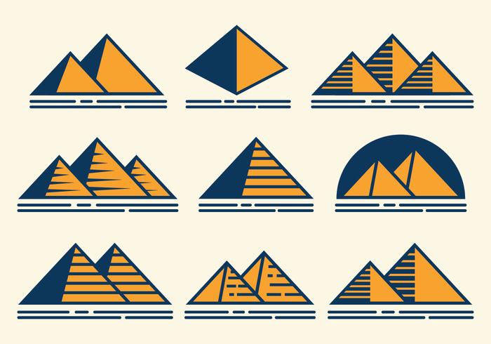 Piramide Vector Pictogrammen