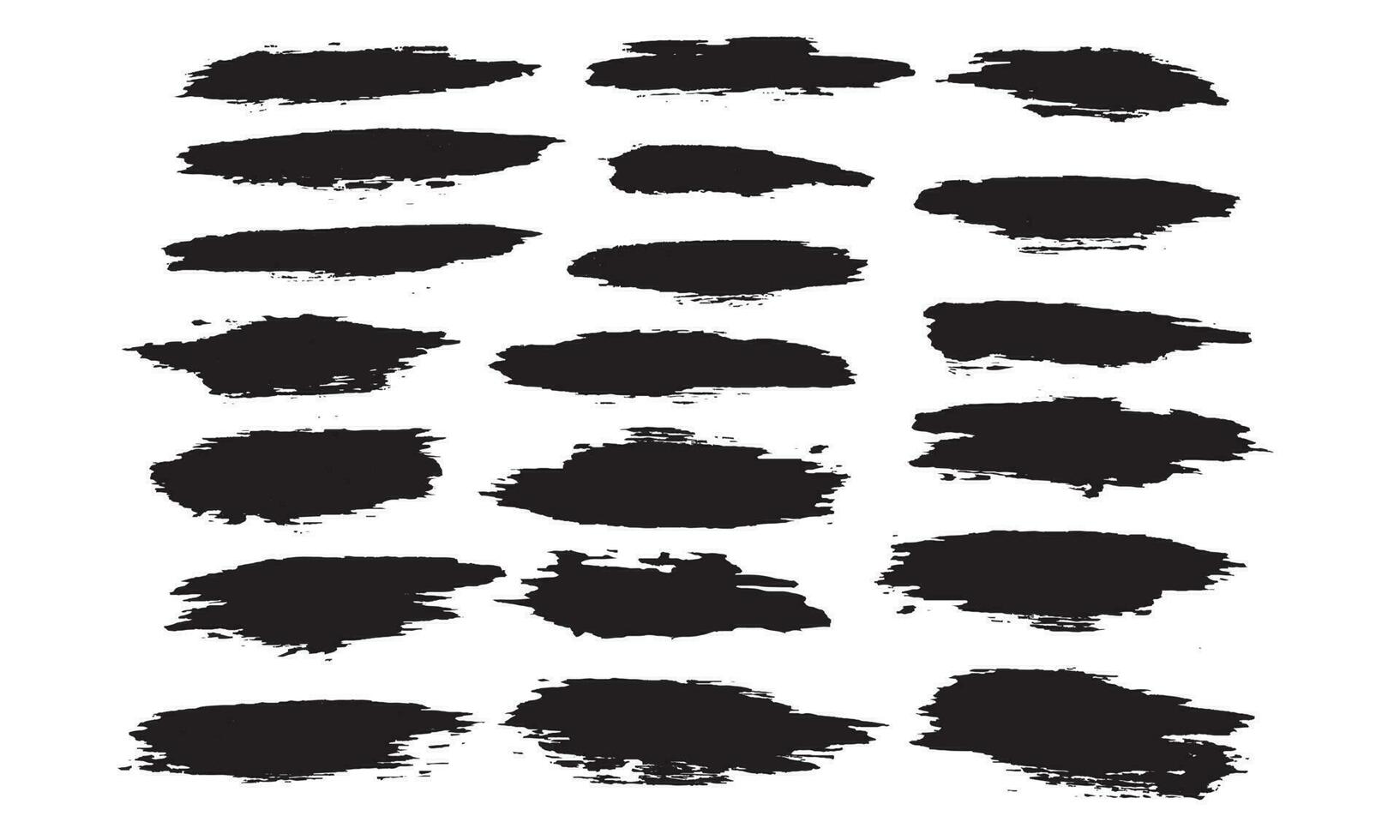 zwart inkt borstel beroerte verzameling vector