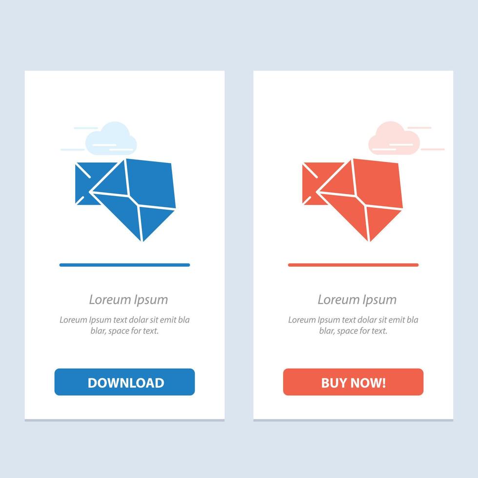 bedrijf mail bericht Open blauw en rood downloaden en kopen nu web widget kaart sjabloon vector