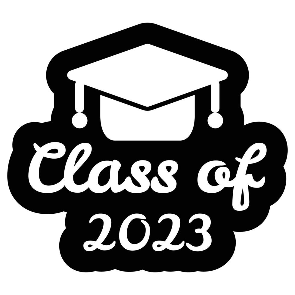 klasse van 2023 - banier voor diploma uitreiking klasse van 2023 vector