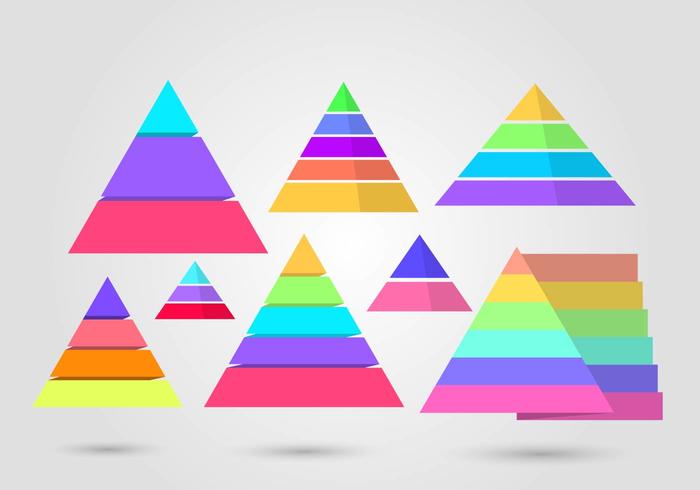 Gratis Piramide Infographic Vector
