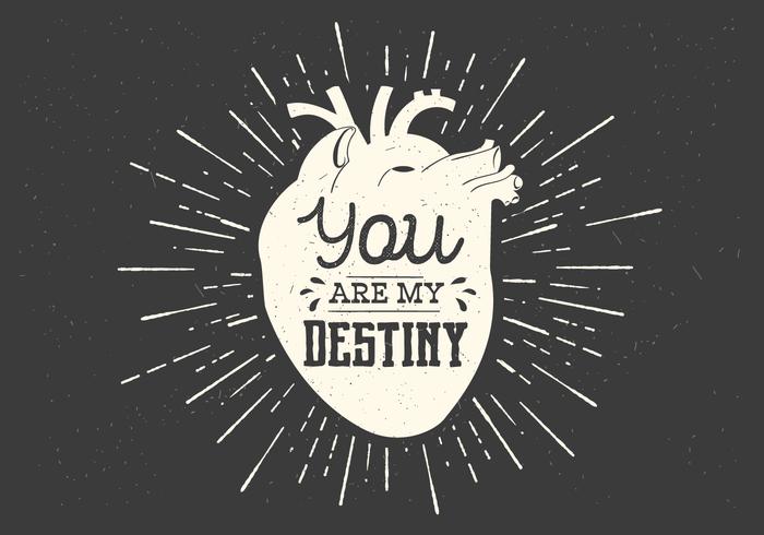 Heart Destiny Vector Typografie