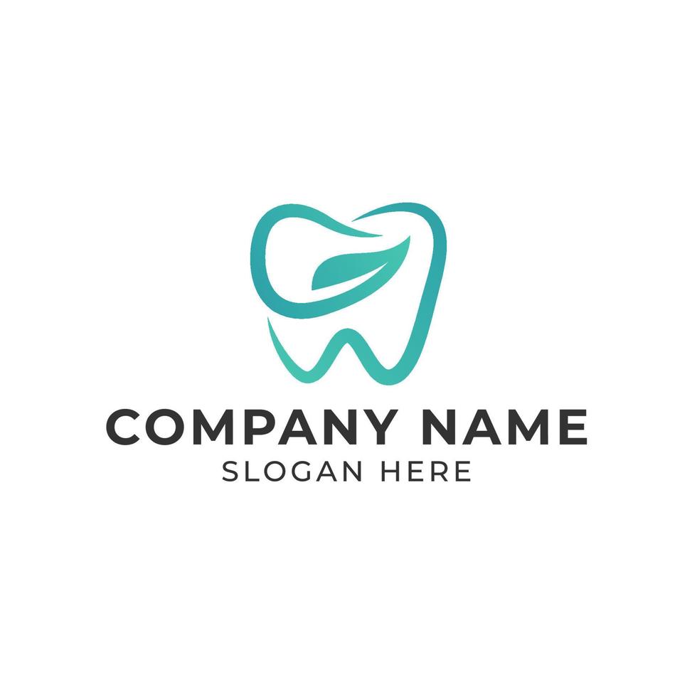 tand tandheelkundig blad logo vector