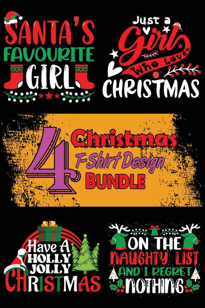 Kerstmis t-shirt ontwerp bundel met Kerstmis boom en Kerstmis patroon voor Kerstmis viering. mooi zo voor groet kaarten, t-shirts, mokken, en geschenken. voor Heren, Dames, en baby kleren vector