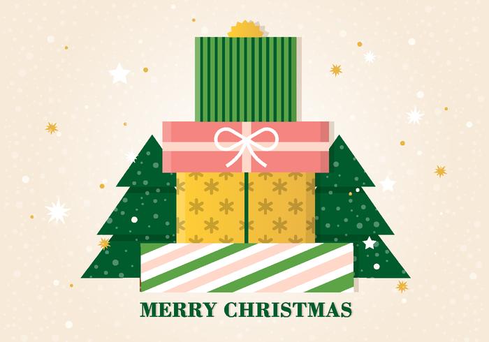 Gratis Vector Christmas Gift Boxes