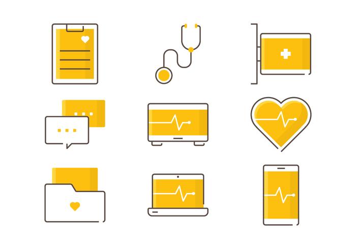 Gezondheidszorg Service Pictogrammen vector