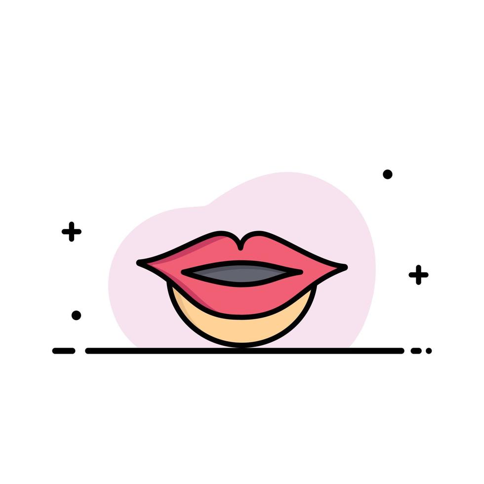 lippen meisje bedrijf logo sjabloon vlak kleur vector