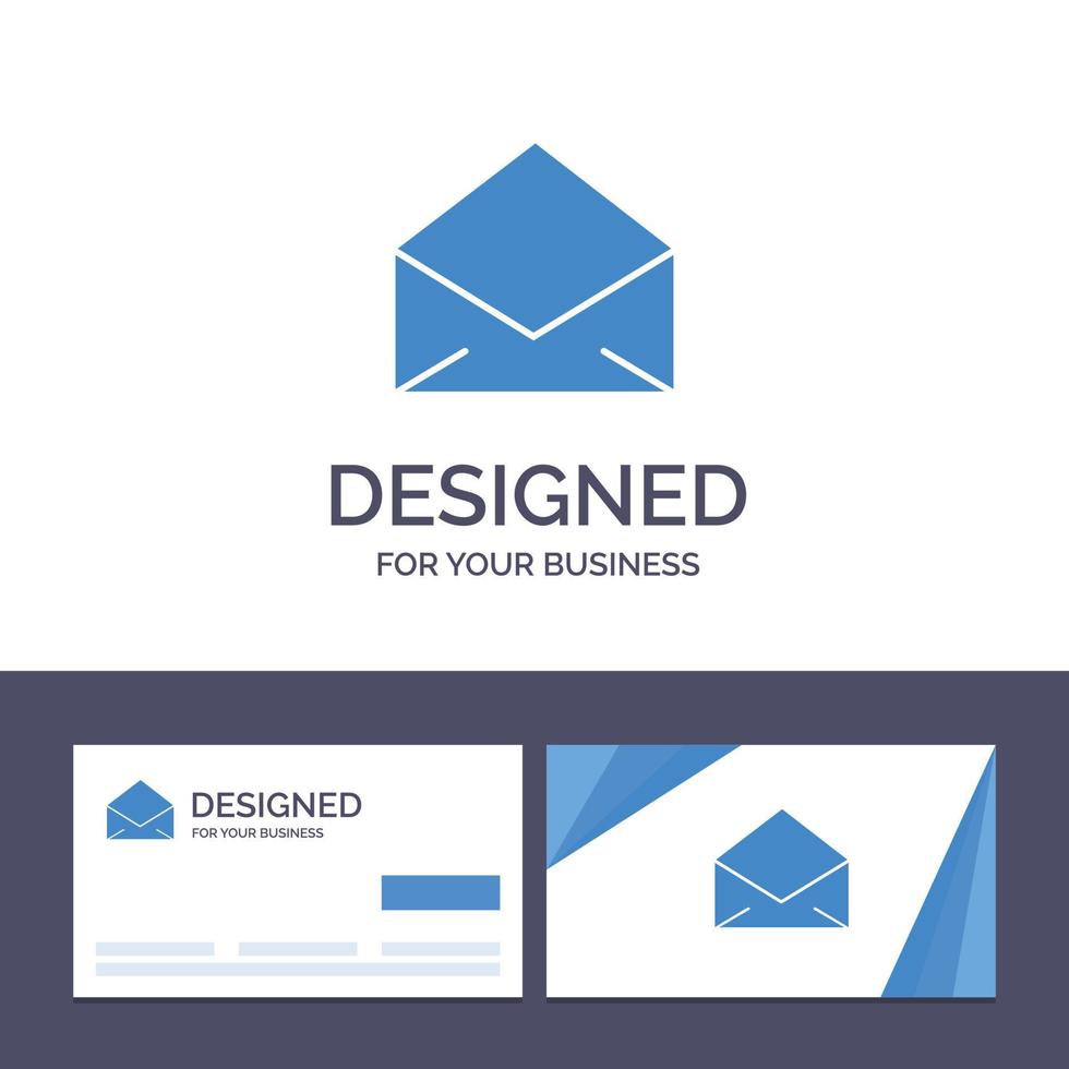 creatief bedrijf kaart en logo sjabloon e-mail mail bericht Open vector illustratie