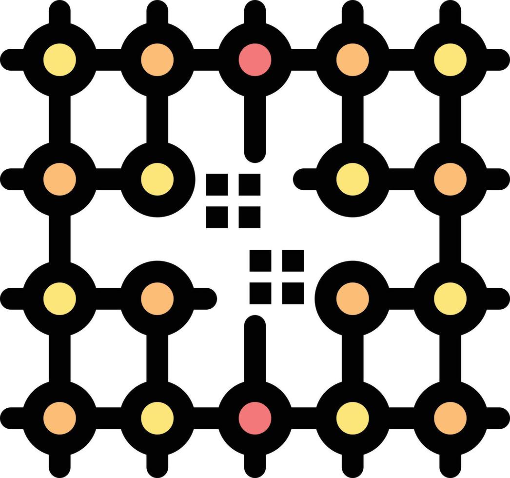 spaander verbinding elektriciteit rooster materiaal vlak kleur icoon vector icoon banier sjabloon