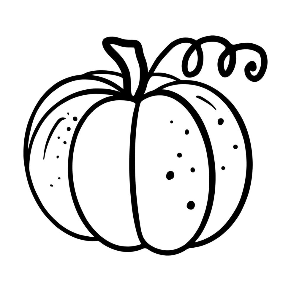 pompoen silhouet icoon Aan wit achtergrond. pompoen voor halloween. zwart kalebas oogst vector