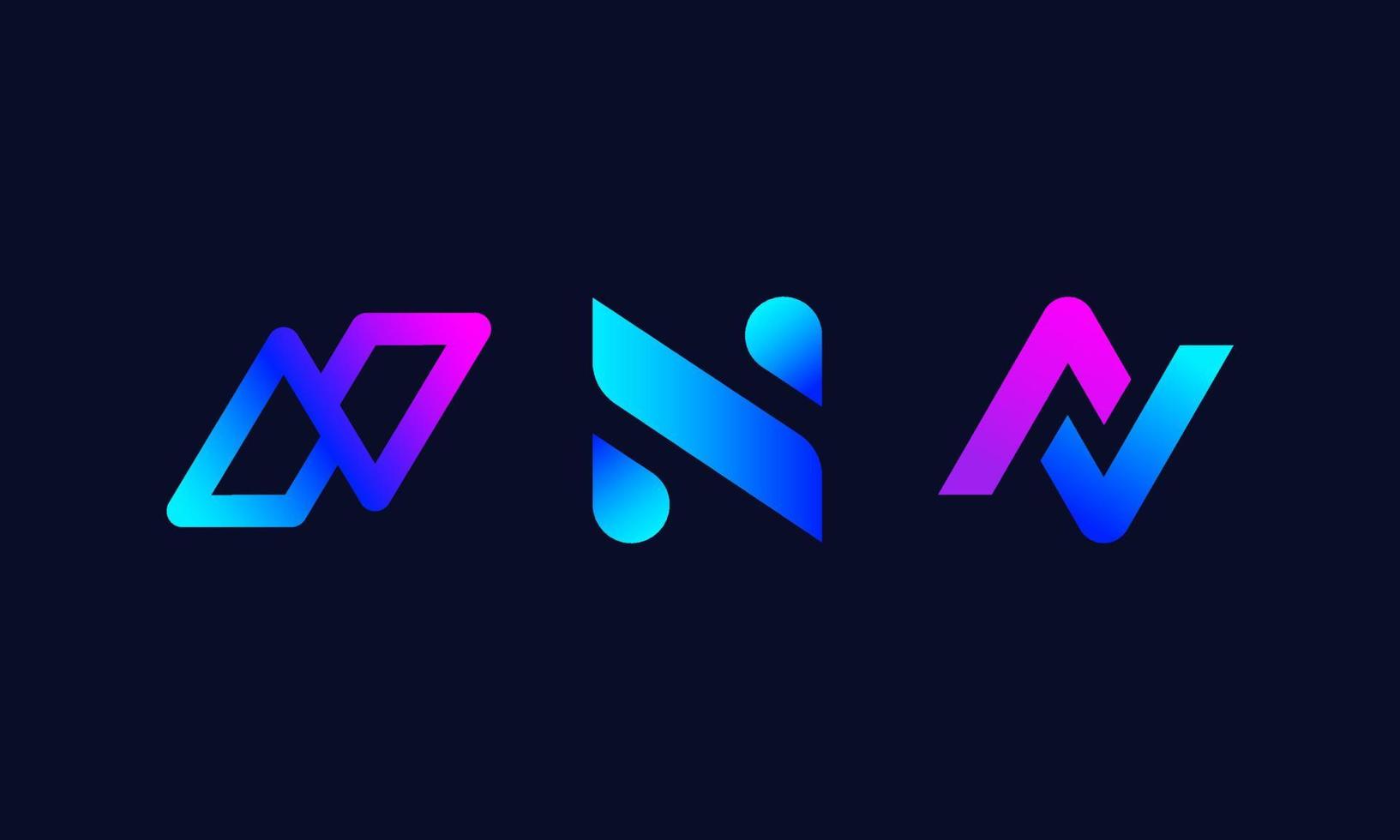 n brief abstract bedrijf logo ontwerp vector
