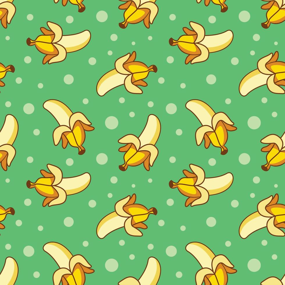 schattig banaan fruit naadloos patroon achtergrond vector