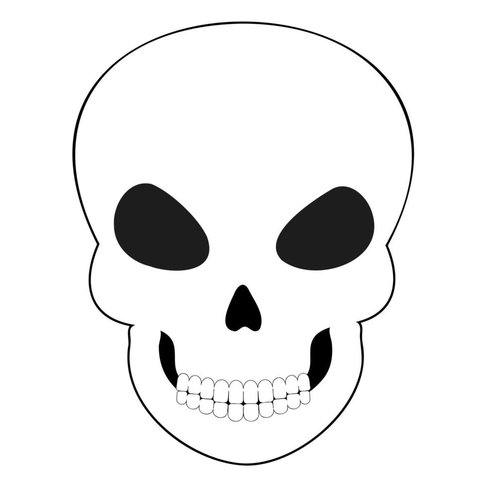 Muertos schedel contour vector