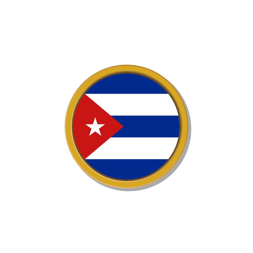 illustratie van Cuba vlag sjabloon vector